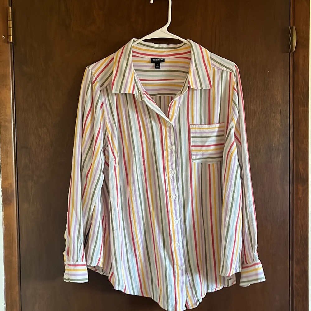 Torrid striped blouse